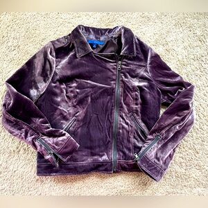 Apt 9 Lightweight Purple Velour Jacket